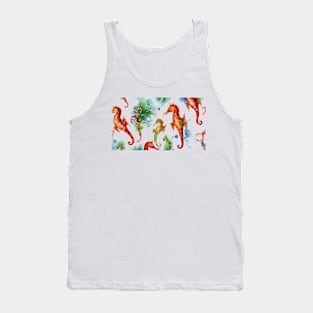 Christmas Seahorses Tank Top